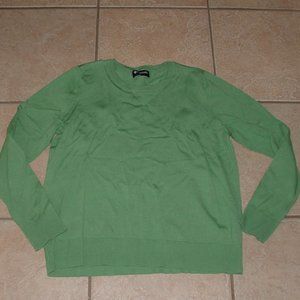 NEW Green Sz XL Casual or Dress Cotton Blend Crew Neck Sweater